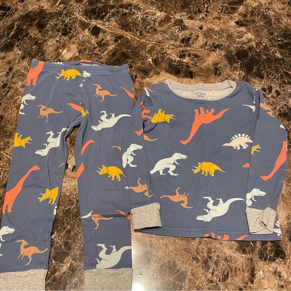 Carter's Blue Dinosaur Pajama Set